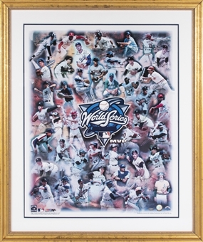World Series MVPs Mutli-signed 30x36" Framed Photograph Signed by Derek Jeter, Johnny Bench, Frank Robinson, Bob Gibson and Others (JSA) 